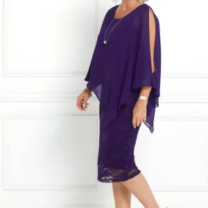 purple Wedding guest outfits for 50 years old