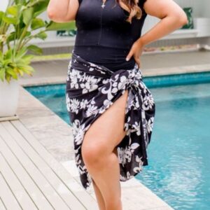 Floral Print Swimwear Cover-Up Sarong