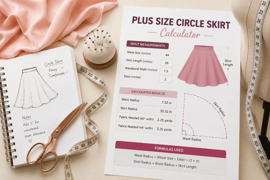 Plus Size Circle Skirt Calculator